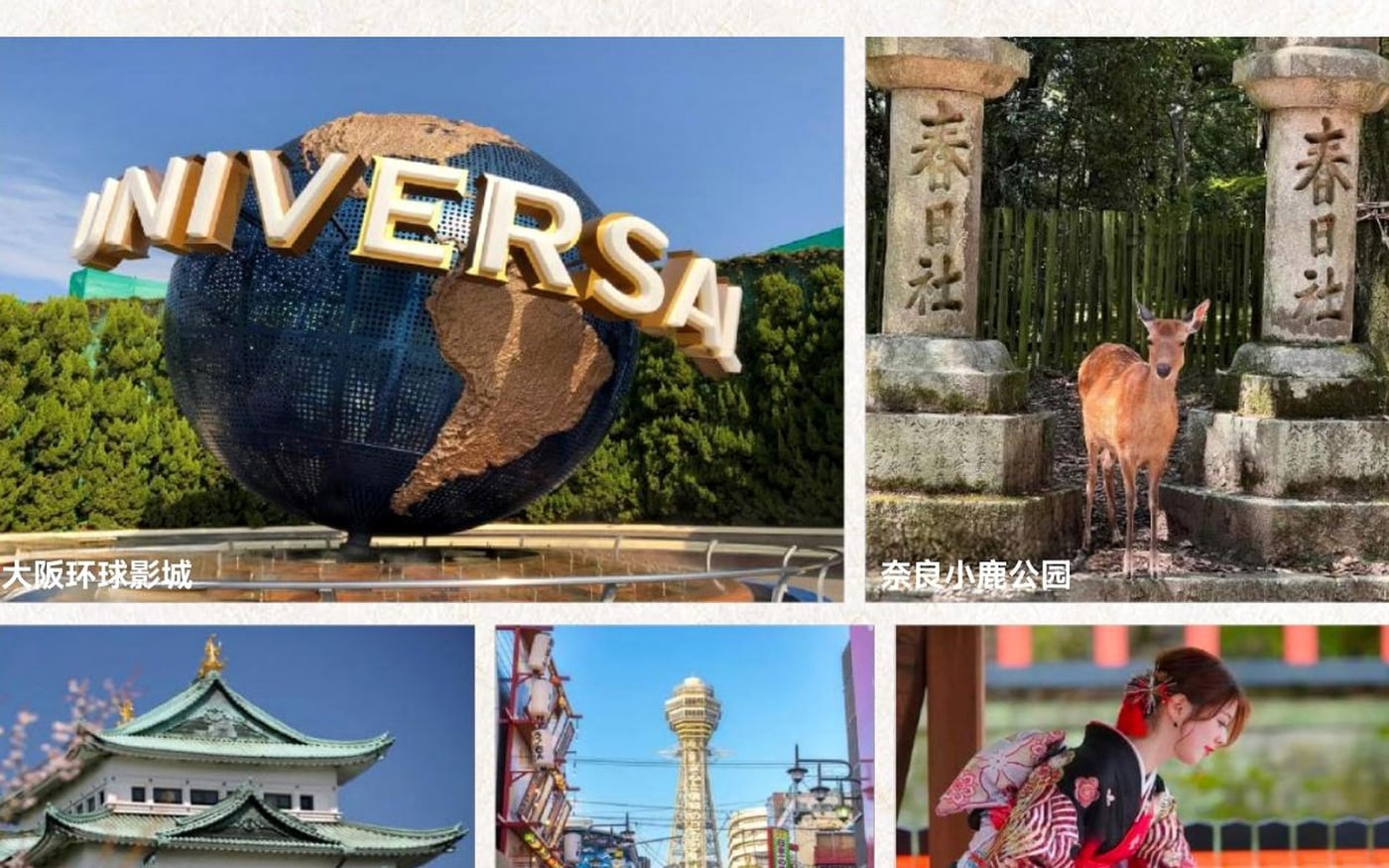 Kansai University program activities in Osaka and Nara