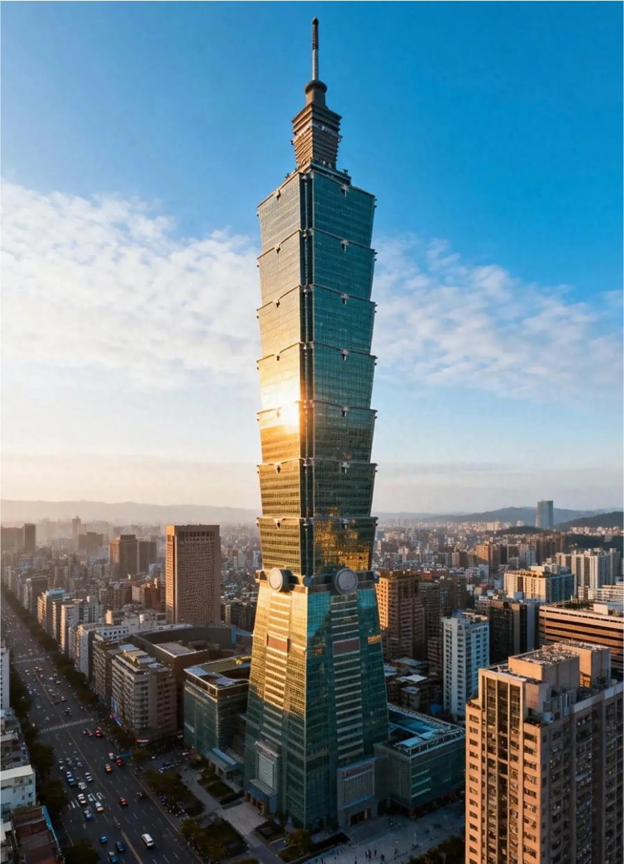 Taipei 101 and the Taipei cityscape
