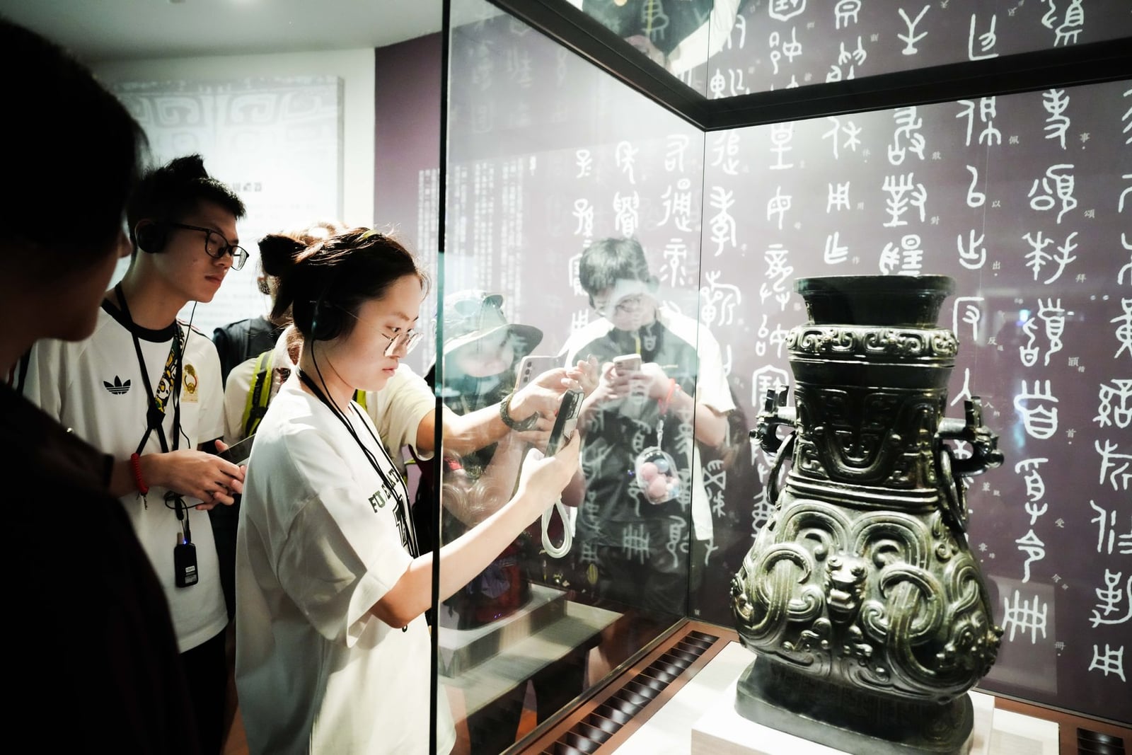 Fu Jen Catholic University students exploring a museum exhibition