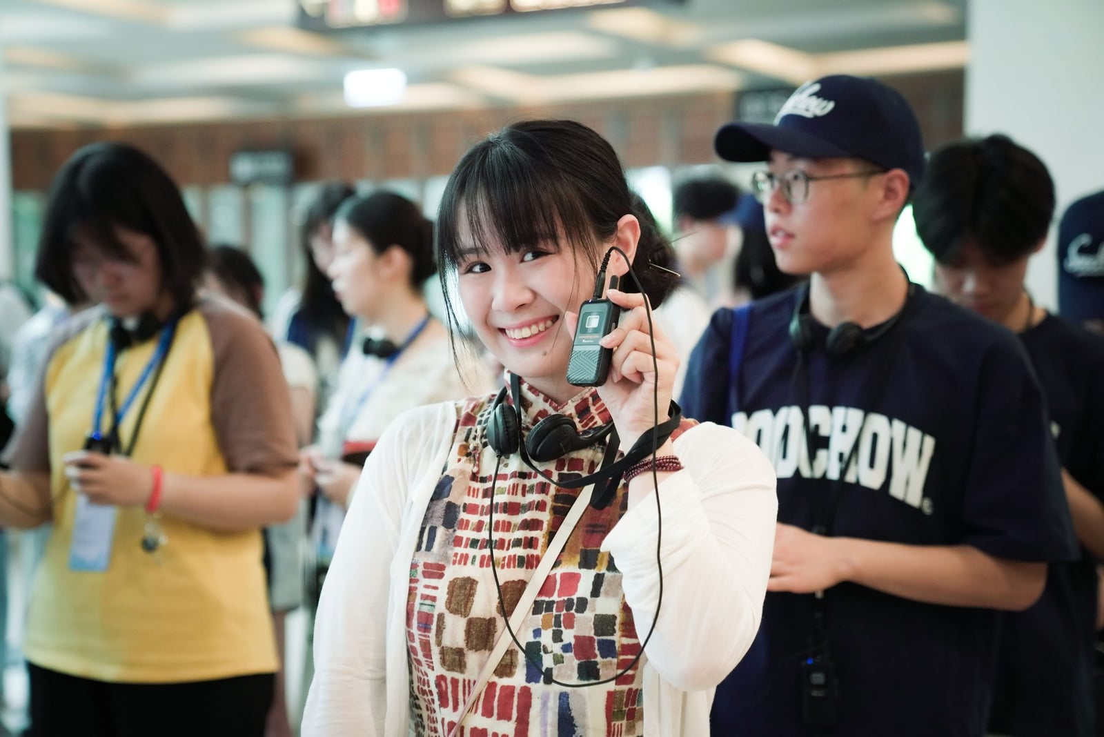 A Soochow Winter Academy student taking part in an interactive activity